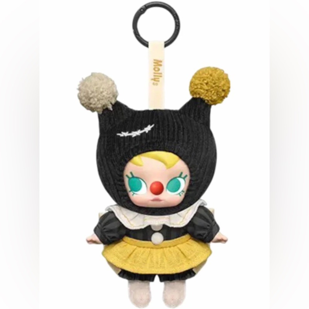 Pop Mart Molly Clown Why So Serious Vinyl Face Plush Pendant String Puppet